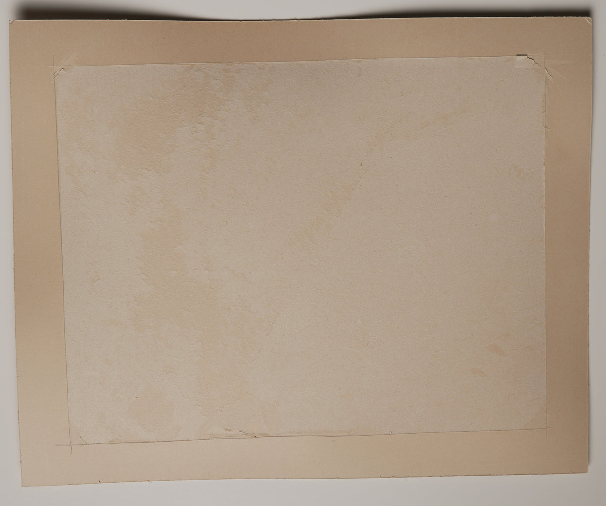 Custom House, Yokohama, hand-colored albumen print: verso of the mount