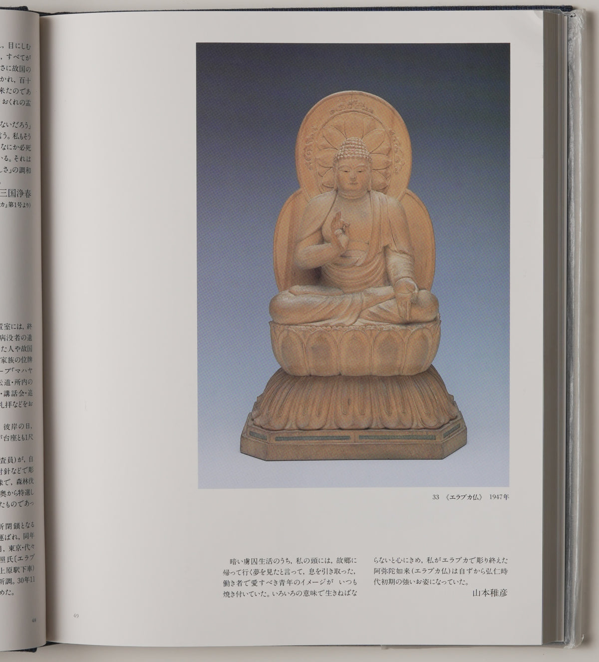 Under the Twinkling Great Bear: plate of a small carved Buddha figure