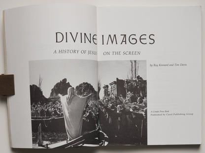 Divine Images (1992): title spread with a crowd scene from a film