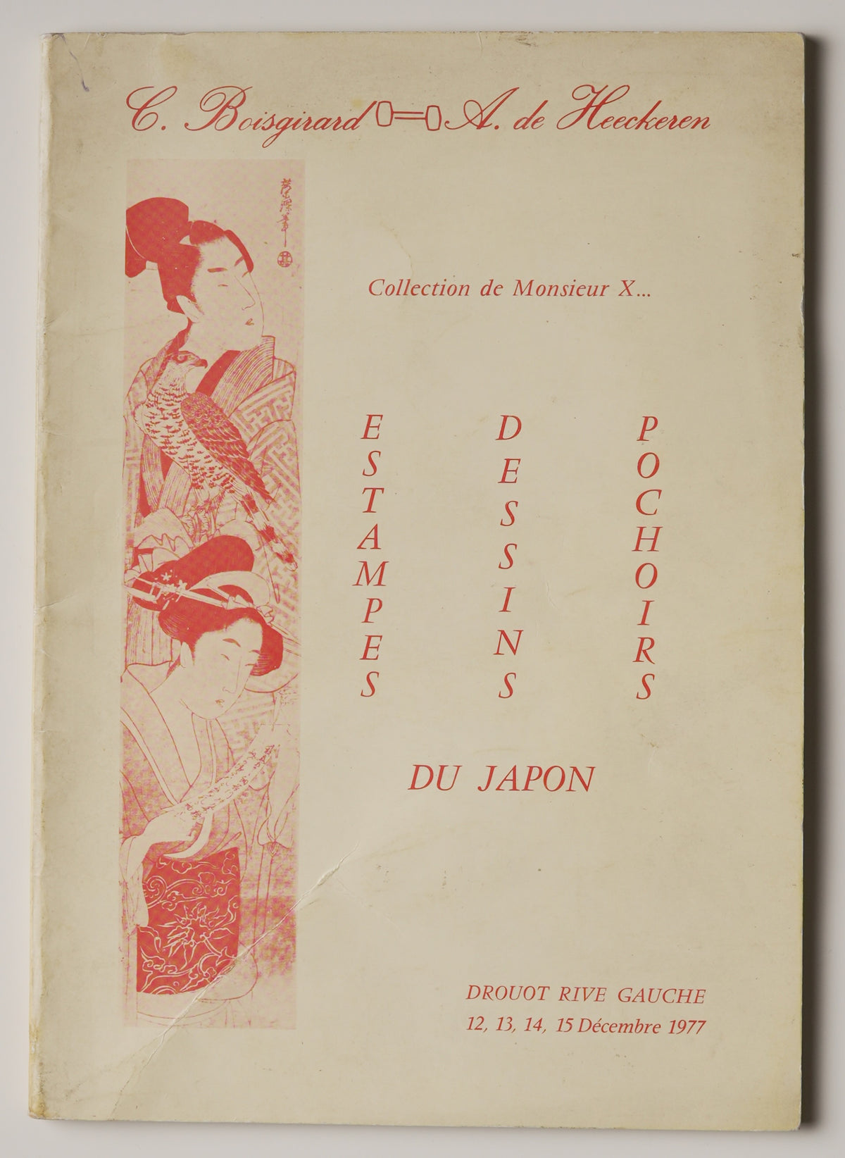 Collection de Monsieur X, Drouot 1977: front wrapper printed in red