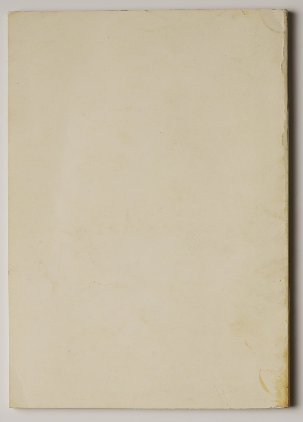Collection de Monsieur X, Drouot 1977: plain rear wrapper
