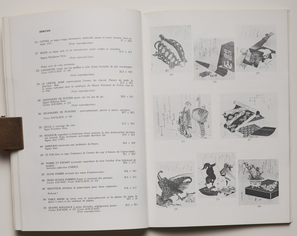 Collection de Monsieur X, Drouot 1977: black-and-white plates of Japanese prints