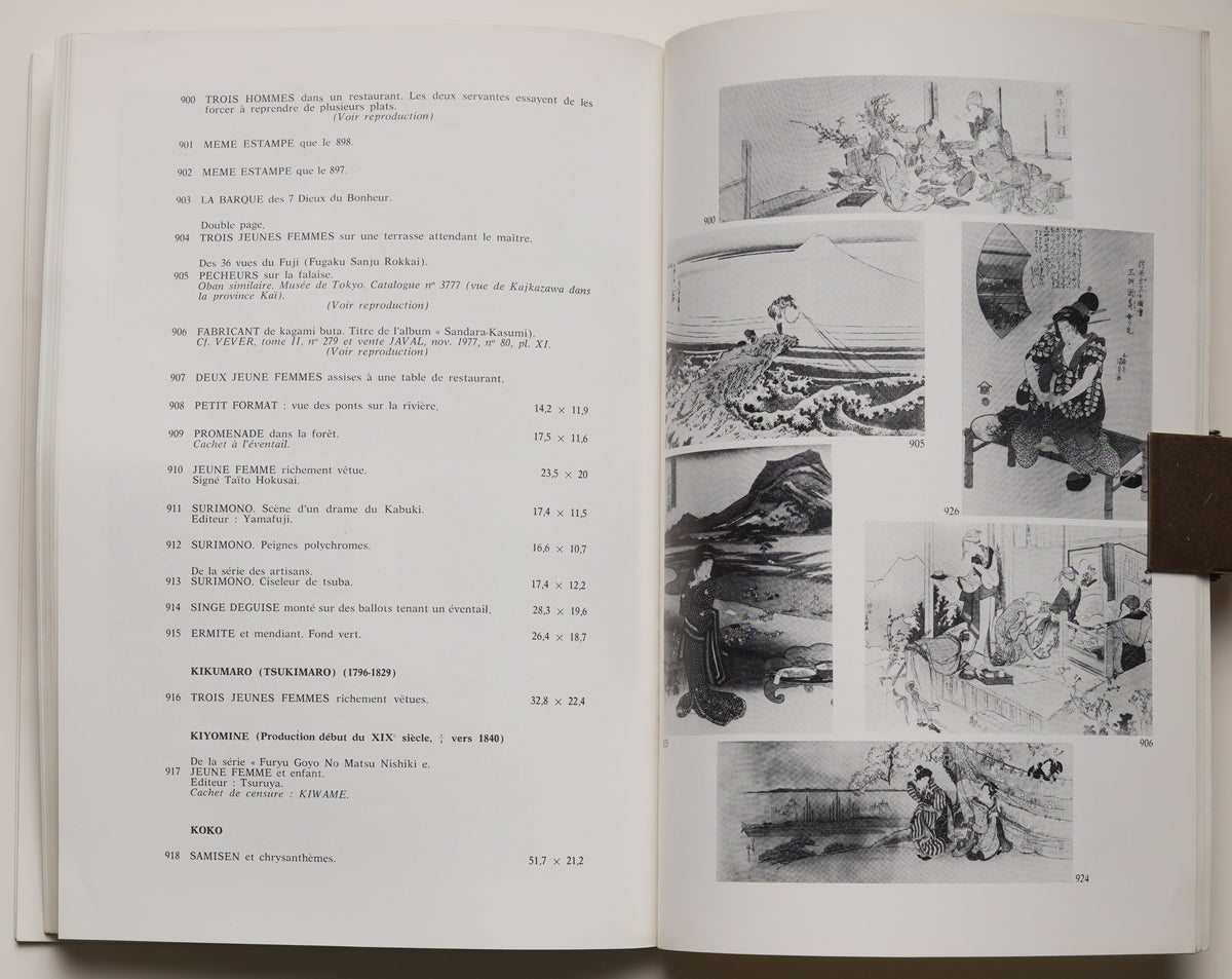 Collection de Monsieur X, Drouot 1977: lot descriptions with black-and-white plates