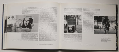 George Pusenkoff, Mona Lisa Goes Russia: text spread with black-and-white photographs