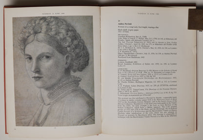 The Hatvany Collection, Christie's 1980: plate of a portrait drawing facing its lot entry