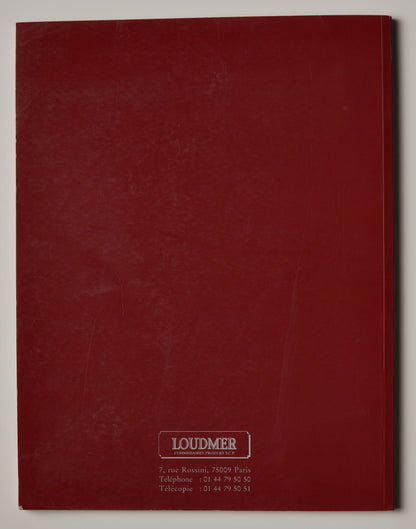 Loudmer, Paris 1997 sale catalogue: red rear cover