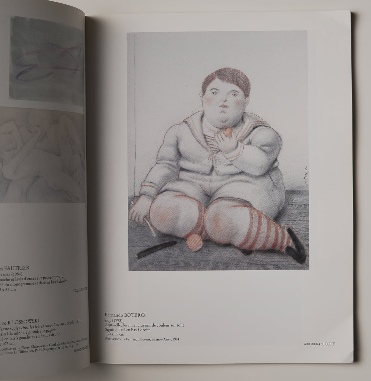 Loudmer, Paris 1997 sale catalogue: colour plate of a painting of a seated figure