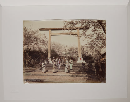 Noge Hill, Yokohama, hand-colored albumen print: seen at an angle to show the surface