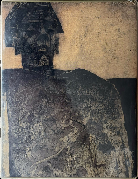 Original pictorial slipcase after artwork by Kazuki Yasuo, with dark blue cloth binding