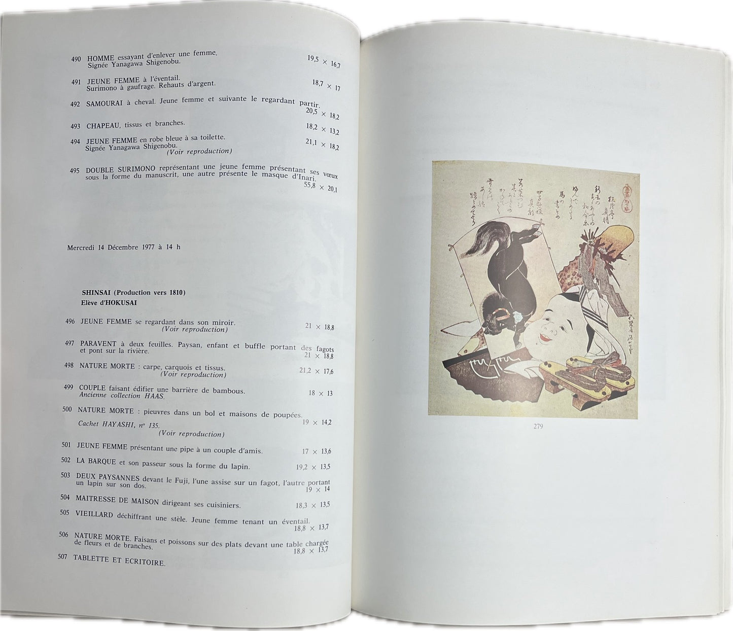 Pictorial wrappers printed in red, Drouot Rive Gauche sale catalogue, December 1977